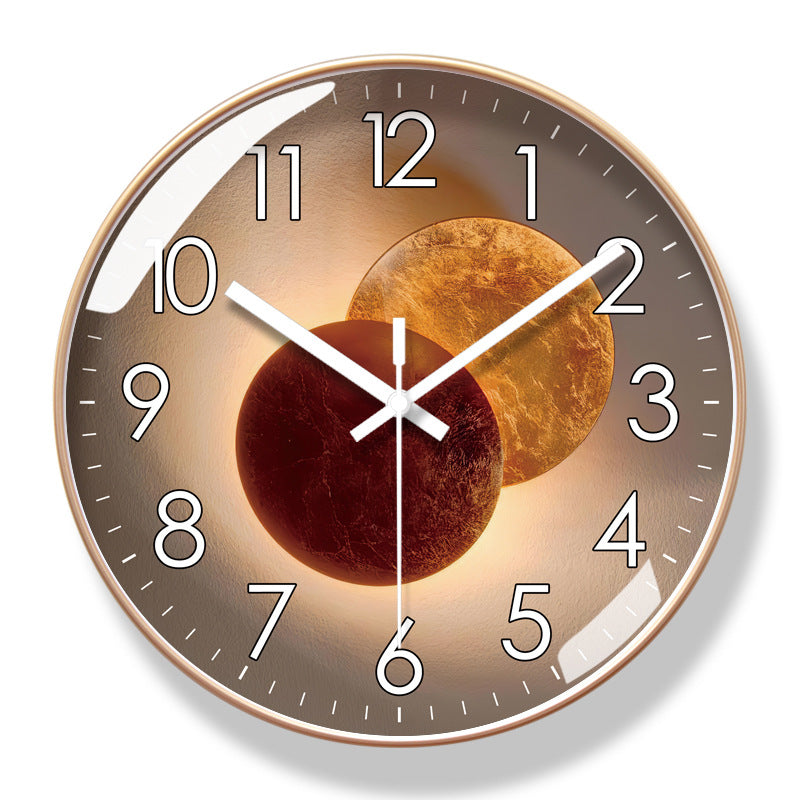 Salon American Light Luxury Bruitless Clock