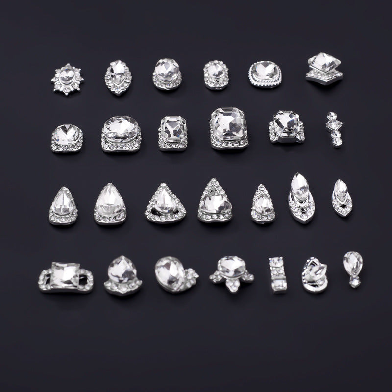 K9 Strass à dos plat ultra brillant en blanc pour décorations d'art à ongles