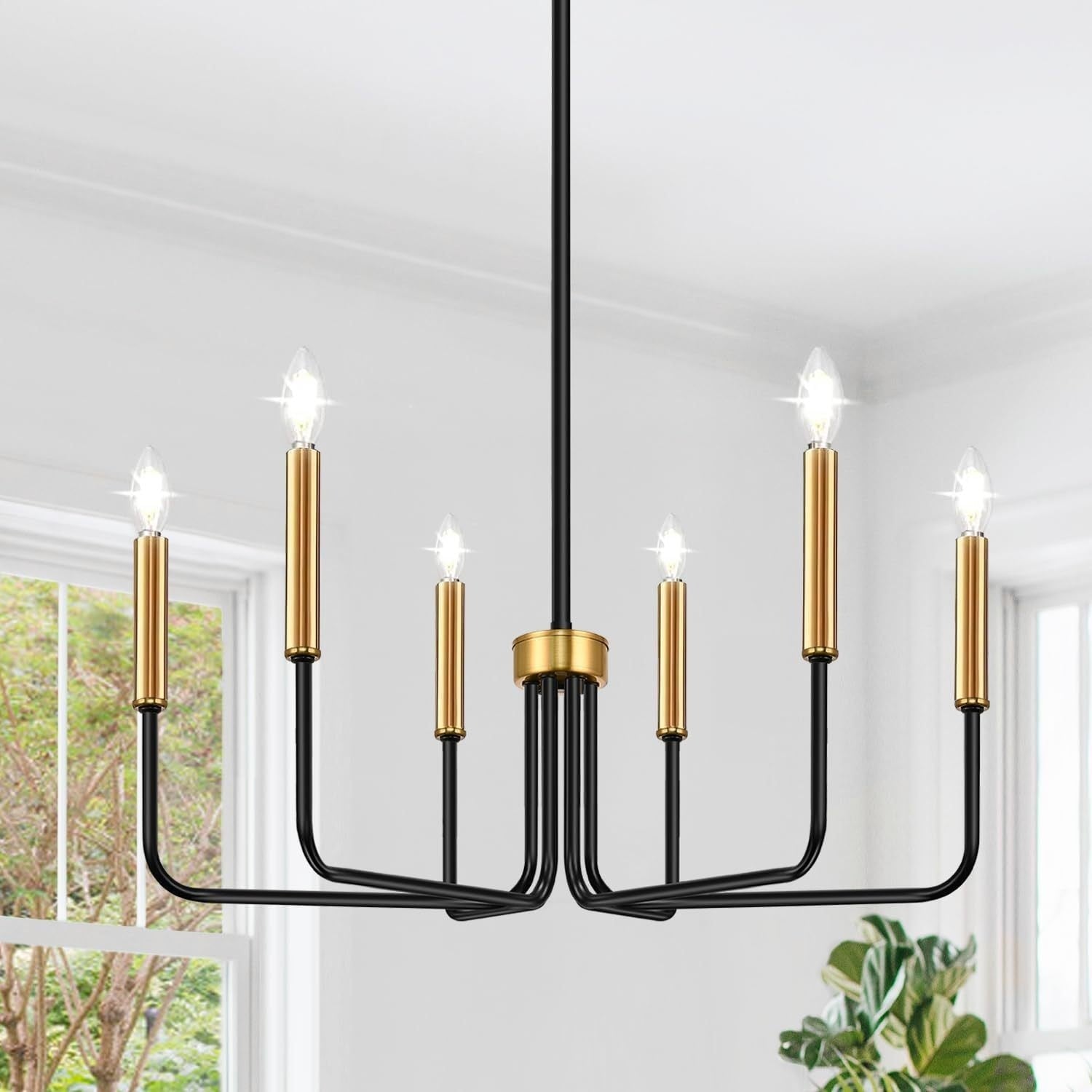 Moderne Simple et léger Luxury American Wought Iron Chandelier