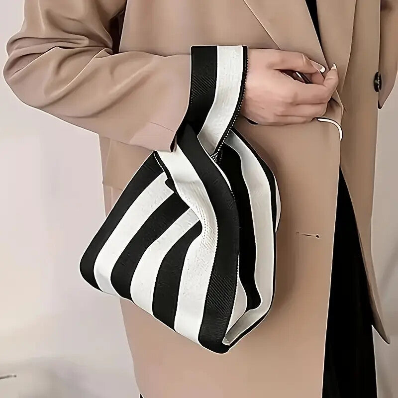 Un seul auto-remorque-- Sac à main en laine tricotée sac à main polyvalent sac à main casual B