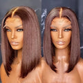 Shangqian Lace Trim Golden Middle Parted Bangs Perruque pleine tête