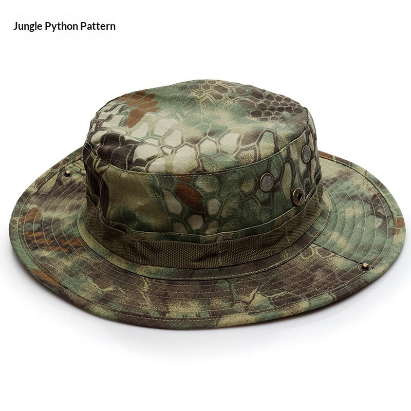 Chapeau tricoté Chapeau à larges bords Chapeau de soleil Chapeau de pêcheur de style militaire