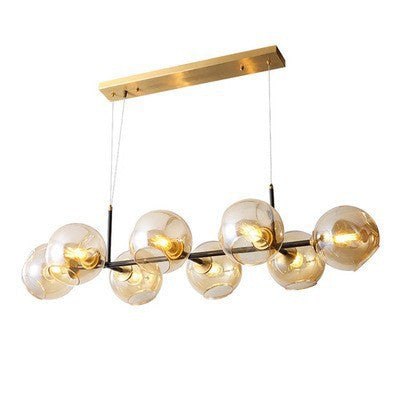 Sleek, Light-Luxury Creative Long Glass-Ball Pendentif lumière pour chambres et salles à manger
