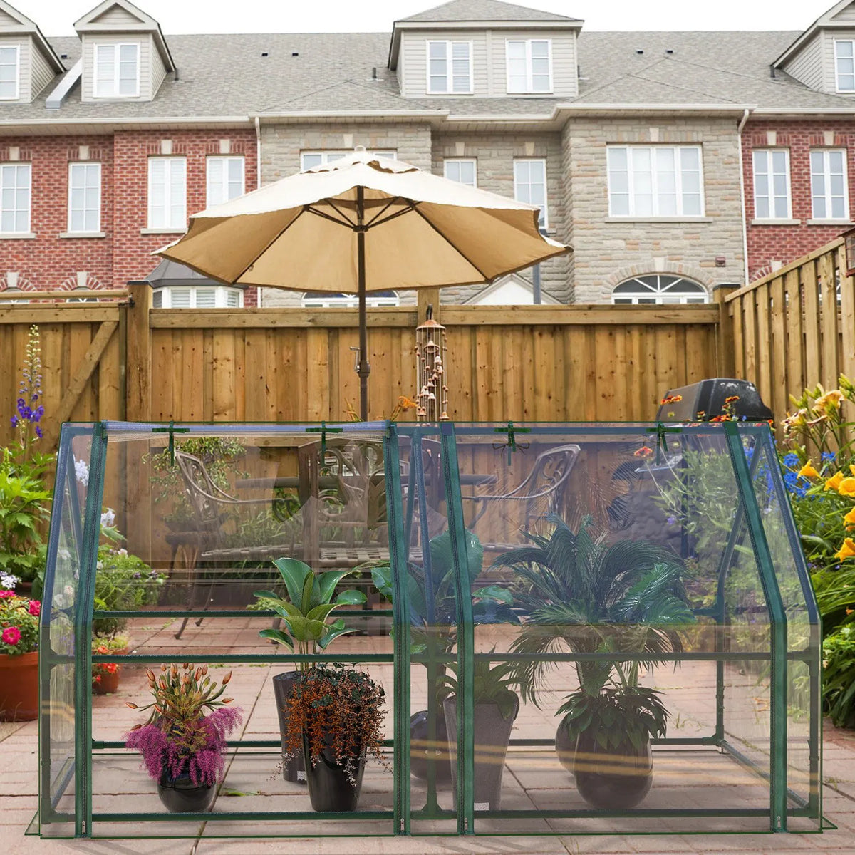 Greenhouse portable 71" x 33" x 37" – Maison de jardin extérieur avec fermeture éclair