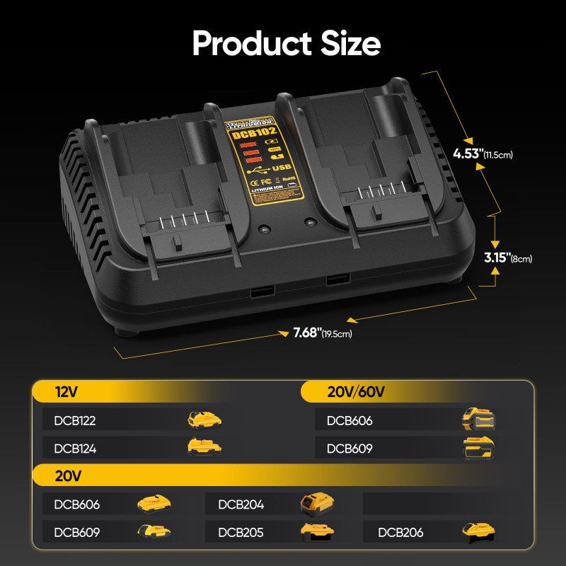 Chargeur rapide double-port