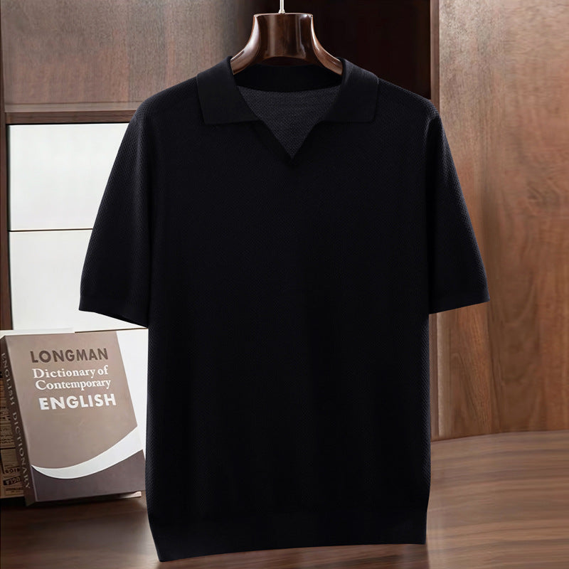 T-shirt casual Lapel pour hommes Top