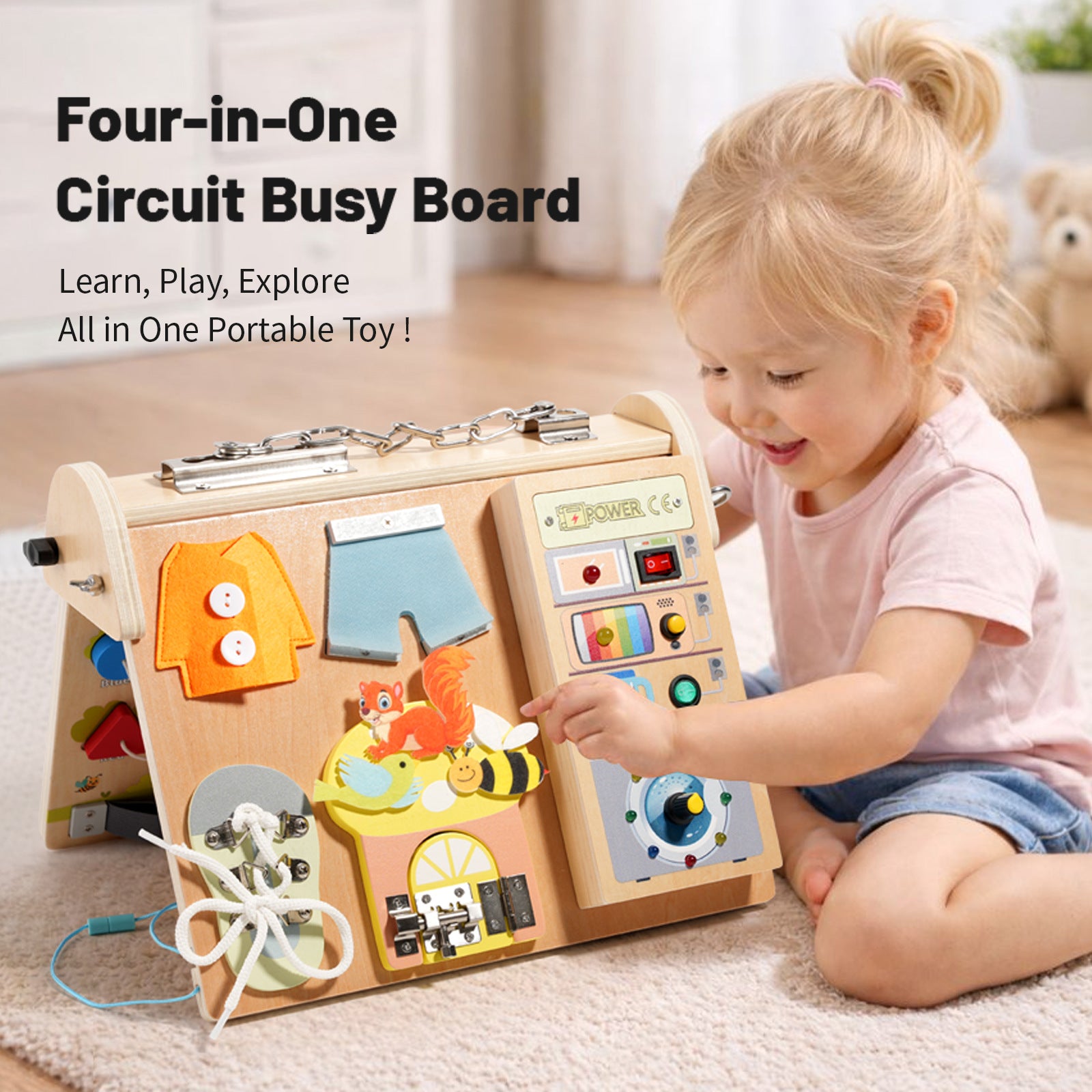 Busy Board Busy Light Button Jouet d'éducation précoce