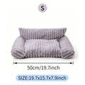 Mignon Couch Cat pour les animaux de compagnie - Lits de chat fluffy avec polaire Corduroy Premium