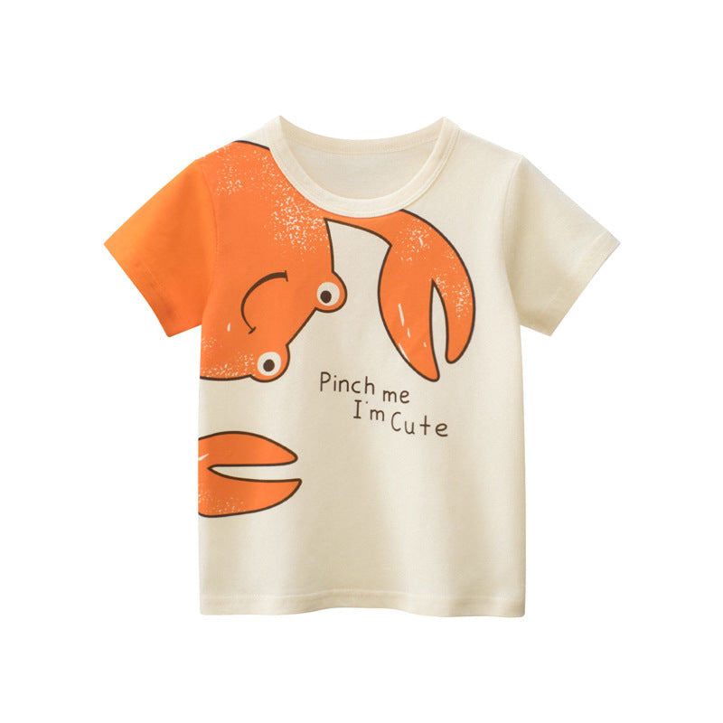 Le printemps et l'été les manches courtes vêtements pour bébés