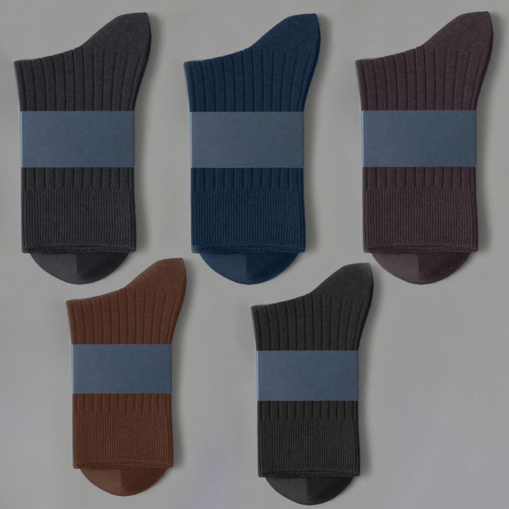 Chaussettes d'affaires en coton à double manche pour hommes avec des propriétés absorbantes et désodorisantes