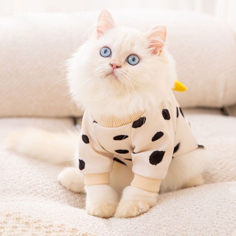 Mignon Kitty Vêtements pour animaux de compagnie Anti-lint