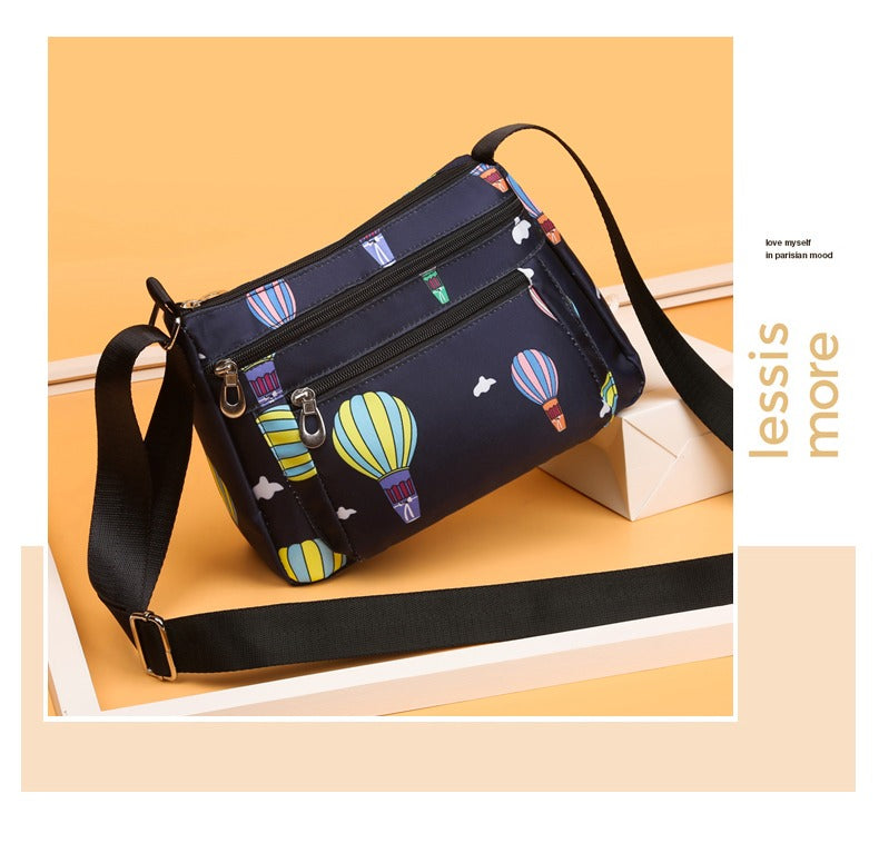 Seulement auto-pickup-- Mode Moyen-âge et les femmes âgées Casual Nylon Oxford Crossbody Ba