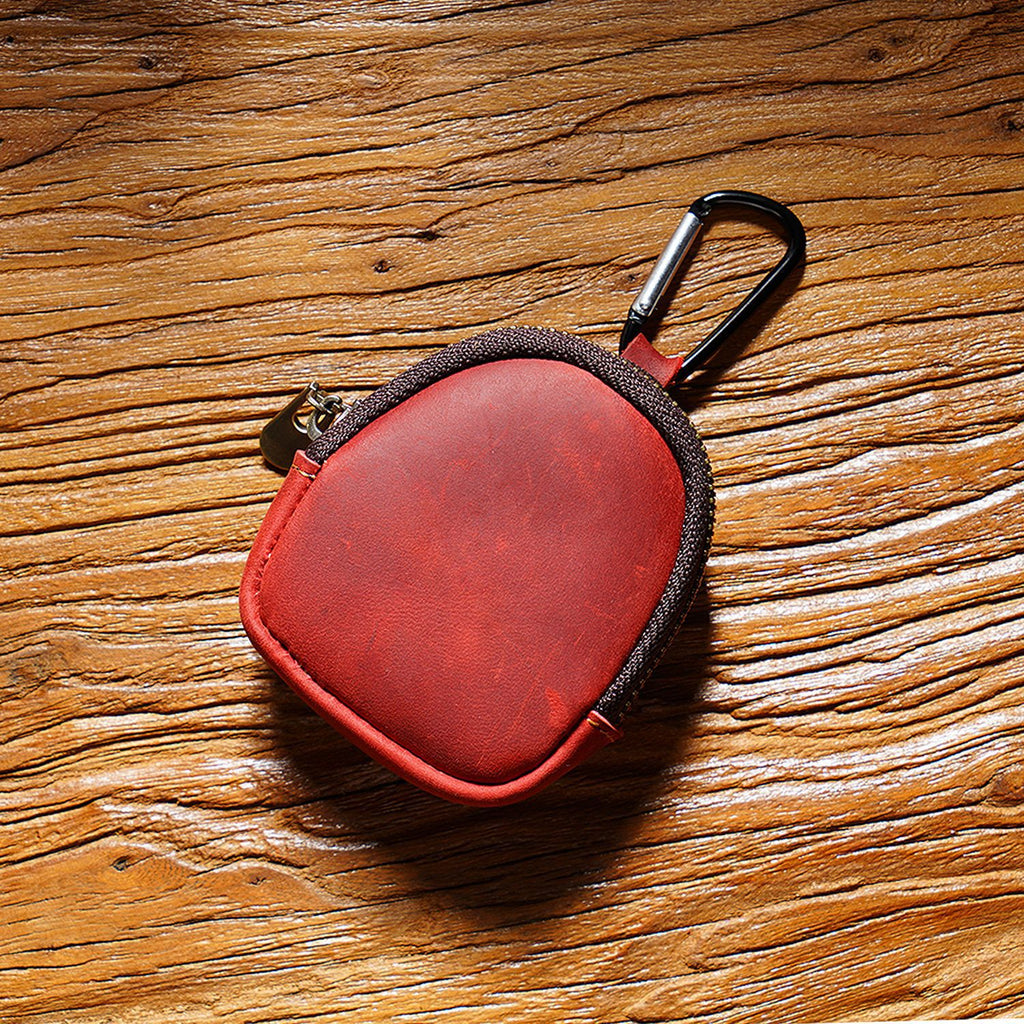 Cowhide Petit portefeuille Zipper Shell