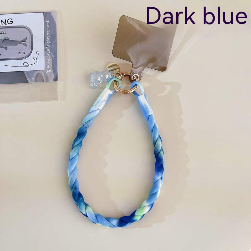 Coque de téléphone Lanyard Convient pour Silicone Split Lanyard Porte-clés Rope Court Téléphone mobile Pe