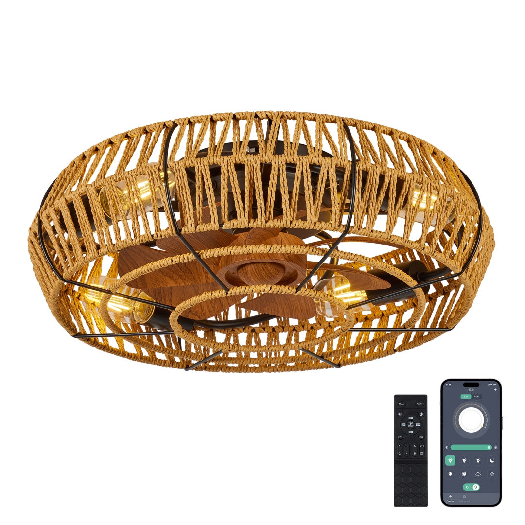 19-inch ceiling fans with lights and remote control
