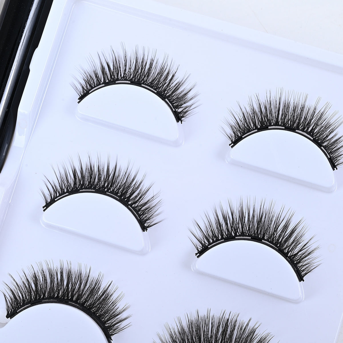 Personnalisé trois paires de cils magnétiques amovibles doux et non piercing sans colle