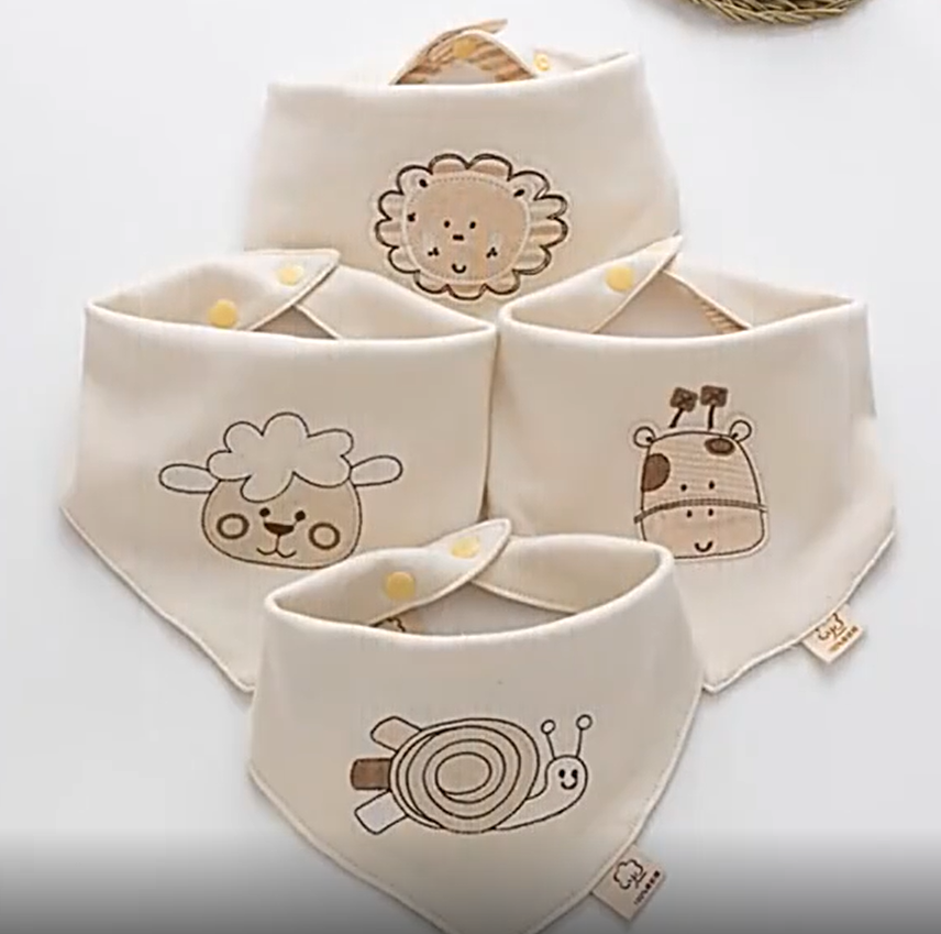 Bib en coton Triangle Bébé Pure Coton Enfants