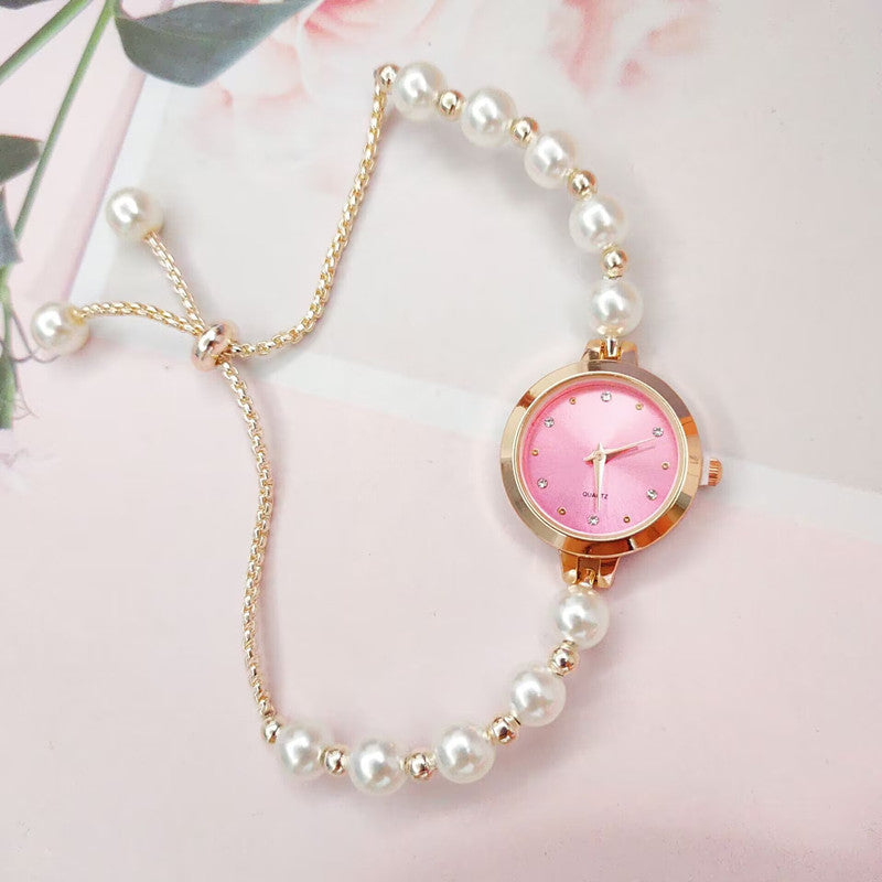 Pearl Bracelet Montre Femmes Quartz Montre