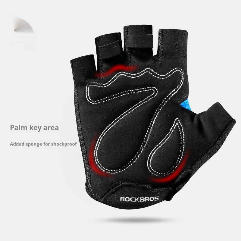 Gants de vélo demi-doigts hommes et femmes anti-dérapant respirant