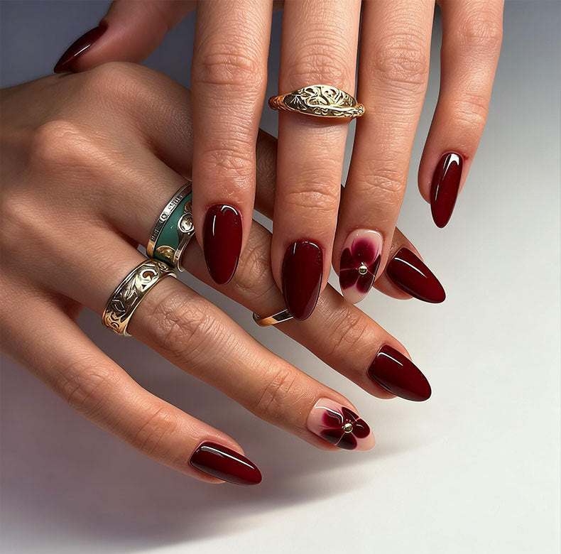 Stickers Nail Ombre rouge à la peau