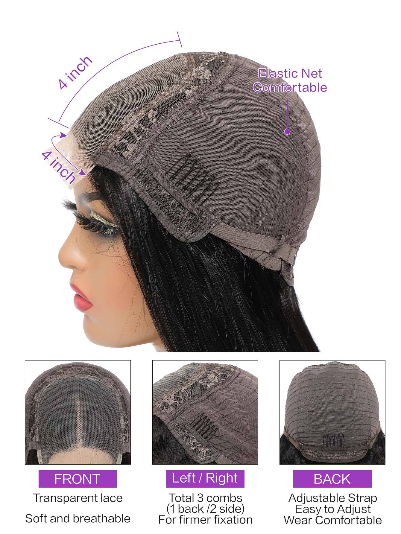 Perruque à cheveux humains