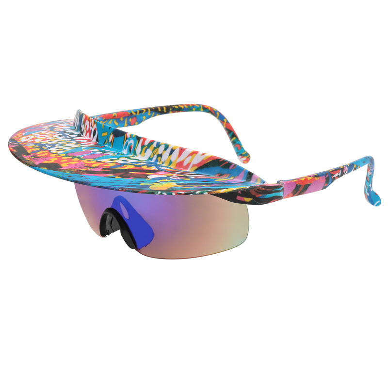 Grande cadre lunettes de vélo sont mode et coloré