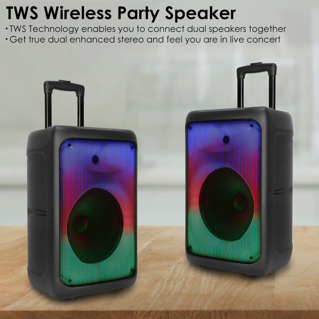 1Pc Portable Wireless Party Speaker Party Speaker avec 5 modes d'éclairage colorés TWS