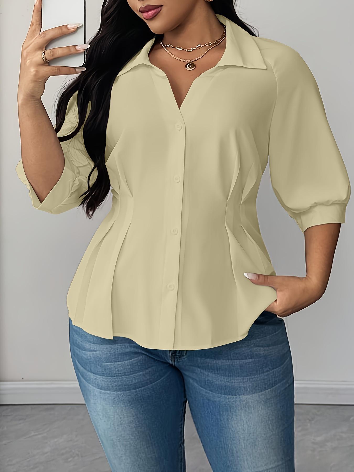 Plus-taille femmes Blouse Springsummer Style