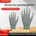 Gants antistatiques sensibles au toucher en fibre de carbone - paire de code 1 revêtue de doigt