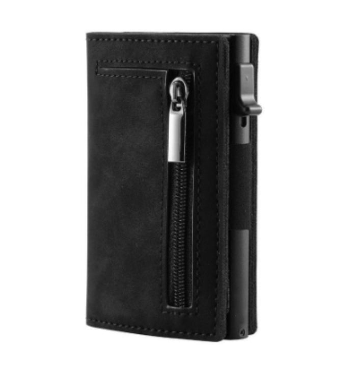 Ancien modèle de fibre de carbone Porte-carte multifonction en cuir pour hommes