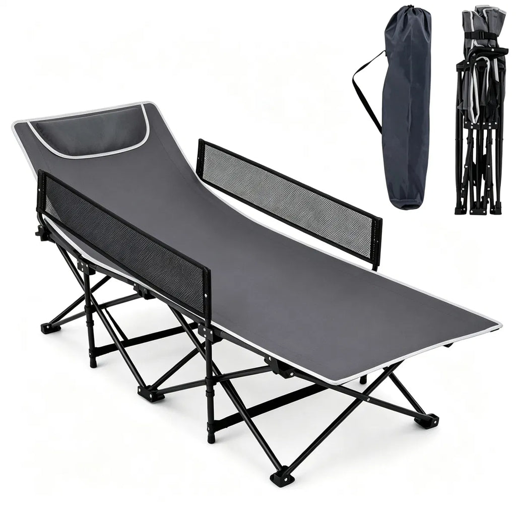 Lit de camping sans assemblage gris Portable pour tout-petit