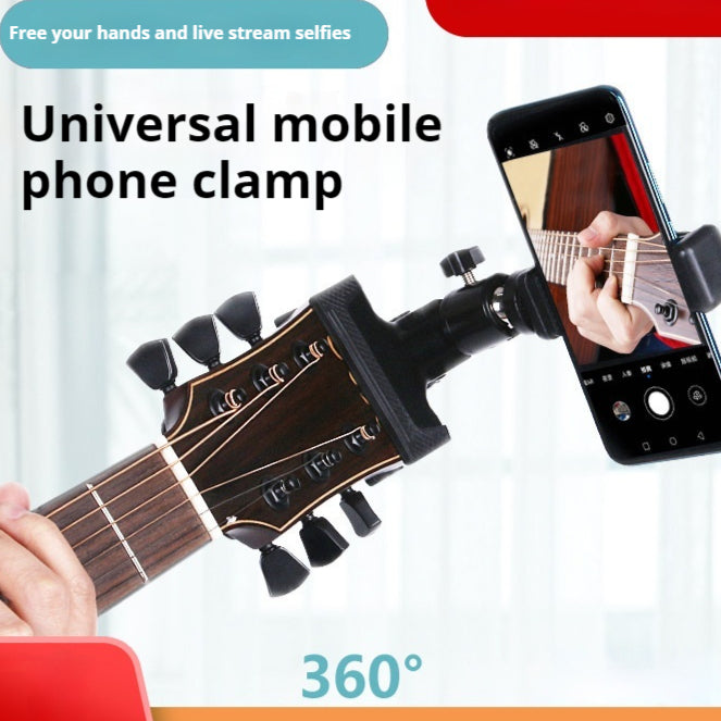 Folk Electric Guitar Mobile Téléphone Bracket Piano Hair Clip
