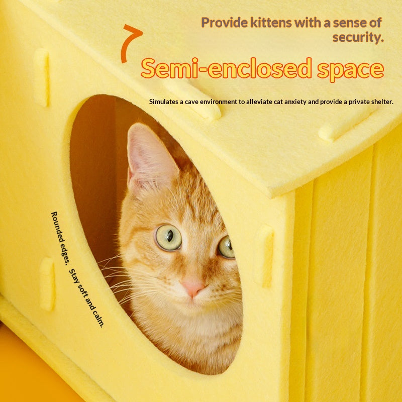 Lit universel de four-saison double-layer Felt Cat