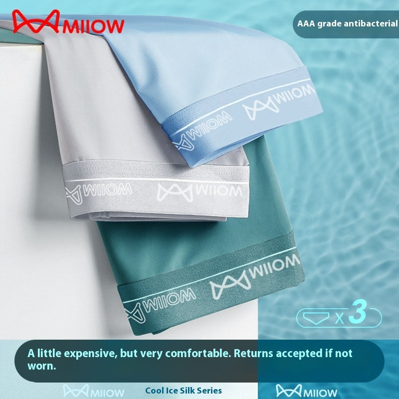 Sous-vêtements homme d'été Ice Silk Boxer Respirant tendance