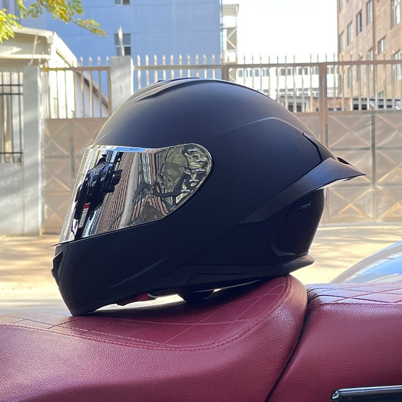 Casque de moto bébé garçon et fille été personnalité gros couple de queue