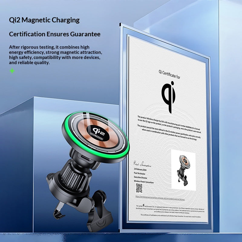 Chargeur de voiture sans fil magnétique Qi2 15W