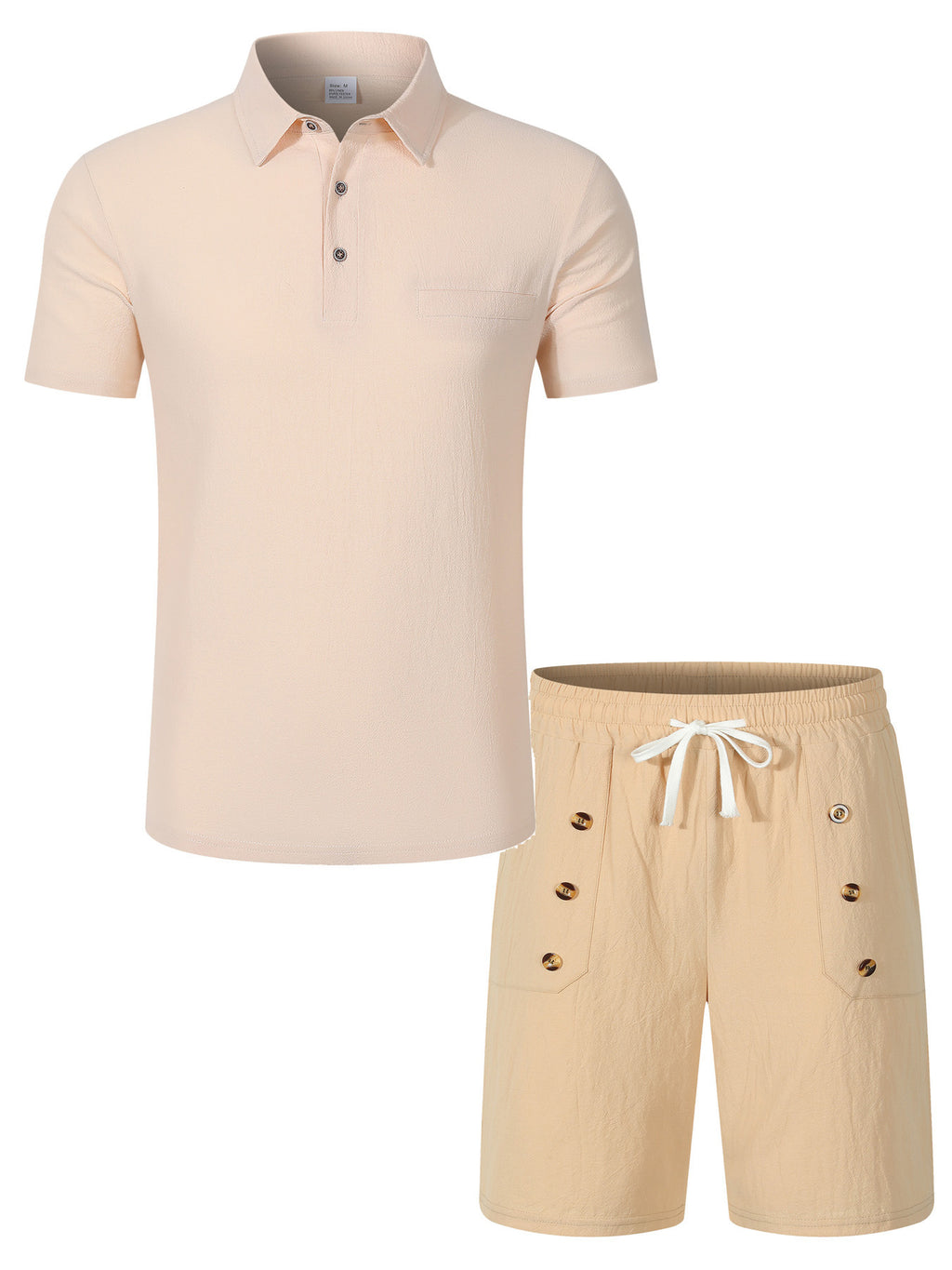 Polo en lin et shorts pour hommes