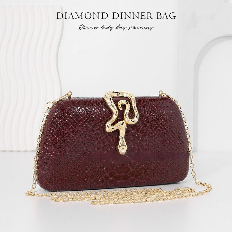 Femmes Stylish Snake-Print Tote du soir avec un flair européen-américain sophistiqué
