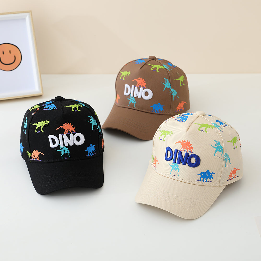 La lettre de broderie dinosaure imprimée en couleur DINO Casquette de baseball pour enfants convient