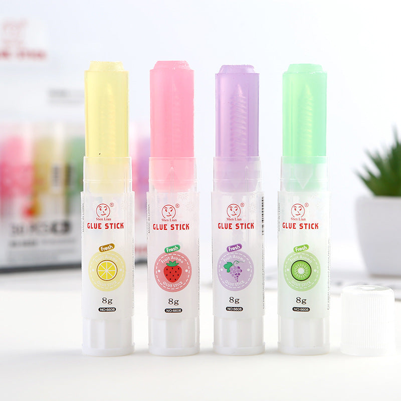 Jelly Couleur Fruit Fragrance Étudiant Colle solide faite à la main