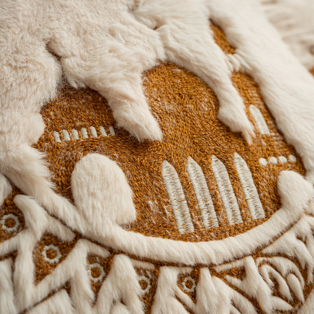 Tissu Bay Fenêtre Décor En peluche Canapé Jetez couvertures oreillers et housses de coussin