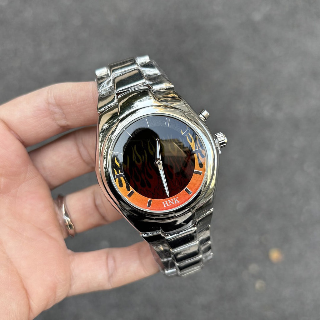Montre pour hommes Creative Dynamic Flame inspirée de Y2K