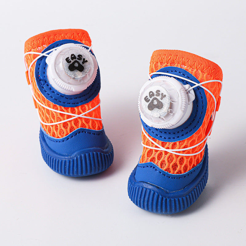Mesh anti-dérapant Swivel-clip Soft-soled Respirant chaussures pour petits animaux