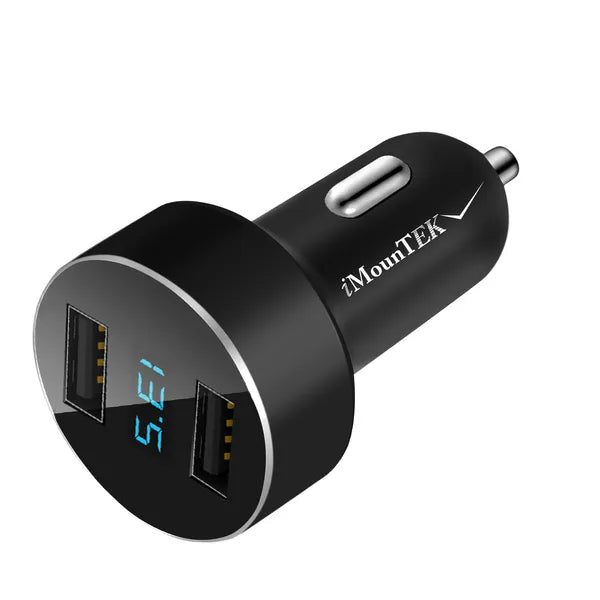 Universal 15W/3.1A Adaptateur de charge de voiture double USB en alliage d'aluminium Adaptateur de charge rapide de voiture F