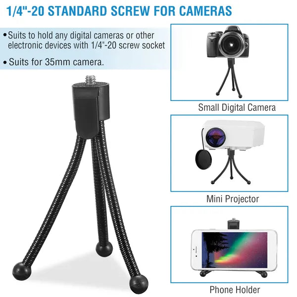 Mini Projector Camera Tripod Stand Flexible Tripod Heavy Duty Camera Tabletop Mount
