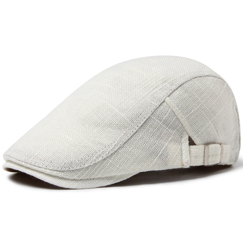 Homme respirant Rétro casual coton et lin Beret