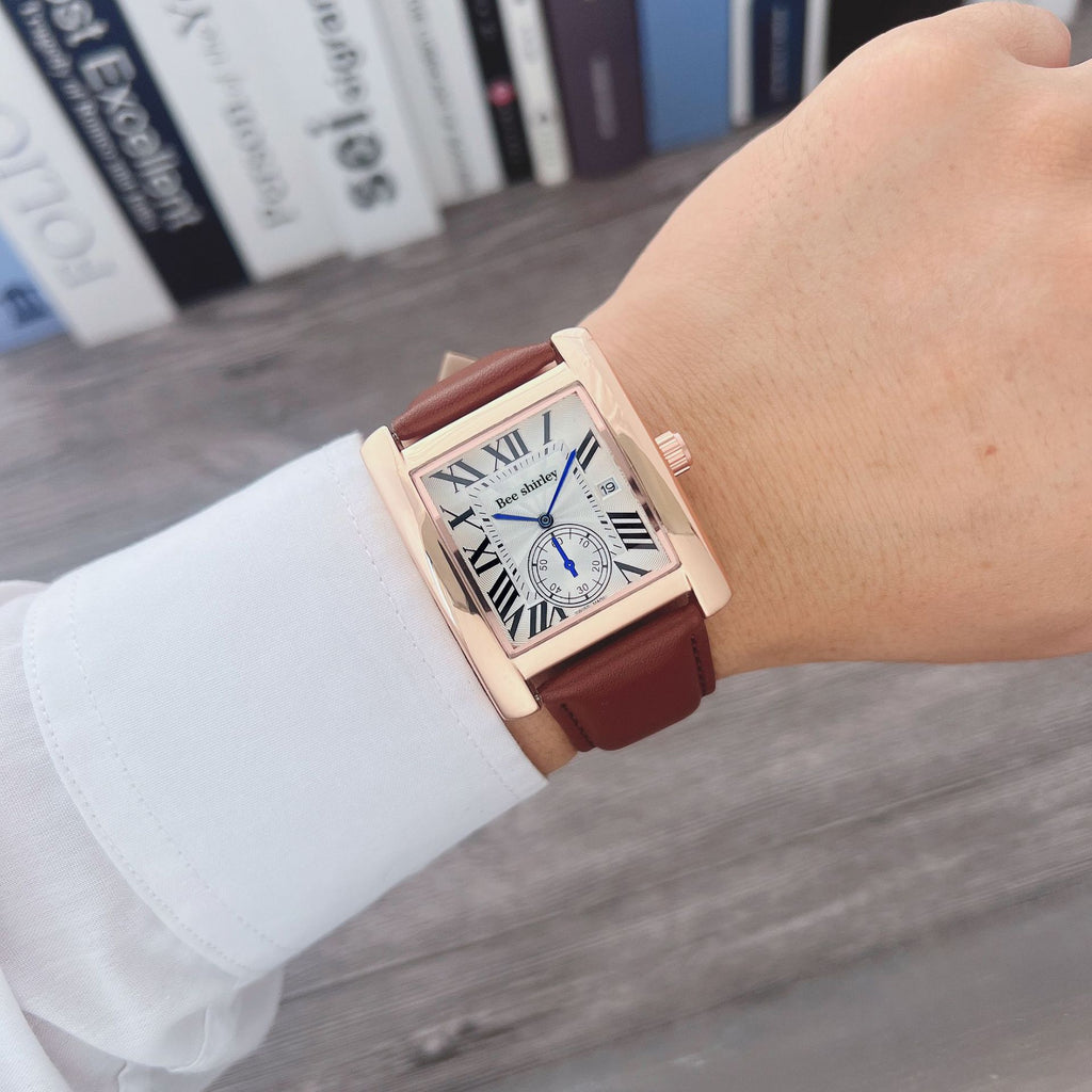 Montres à quartz carré hommes