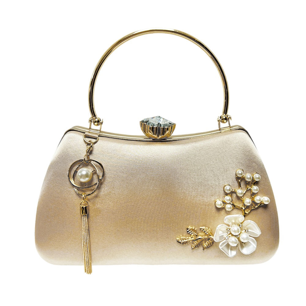 Sac à main pendentif en diamant incrusté de perles