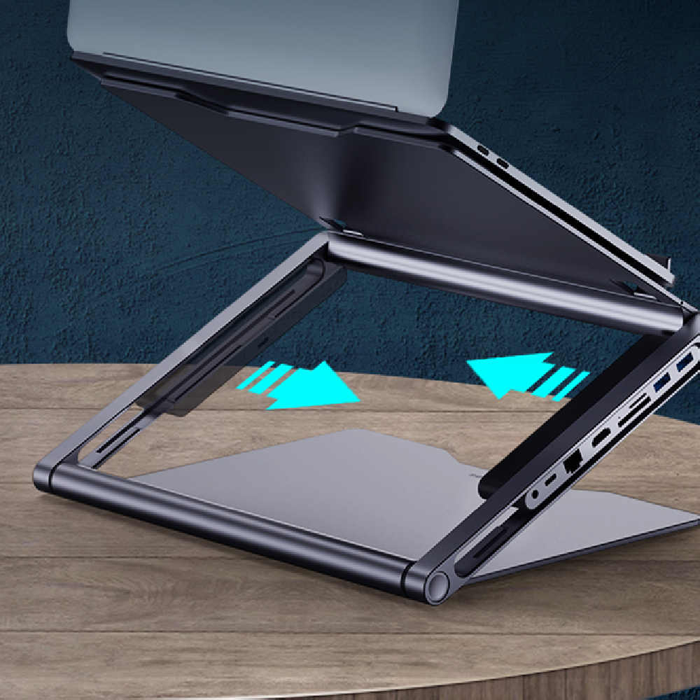 Lapstop Stand avec 8-en-1 station d'accueil