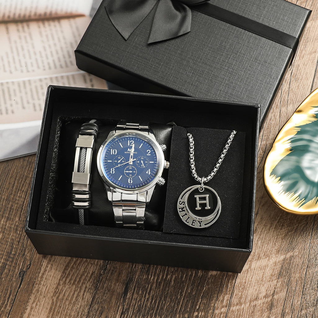 Cadeau d'affaires pour hommes Cadeau d'anniversaire Bracelet Collier Montres